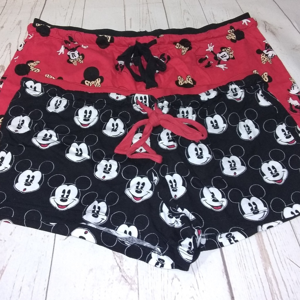 Womens Mickey/Minnie Pajama Shorts Bundle